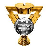 4" Gold w/ Silver Soccer Trophy Riser