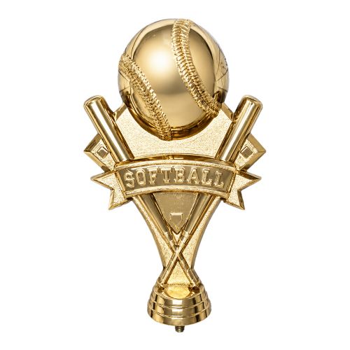 6" Softball Banner Trophy Figure