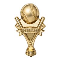 6" Softball Banner Trophy Figure