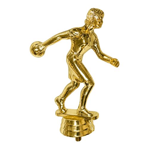 Gold 4 3/4" Female Bowling Trophy Figure