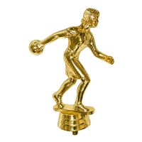 Gold 4 3/4" Female Bowling Trophy Figure