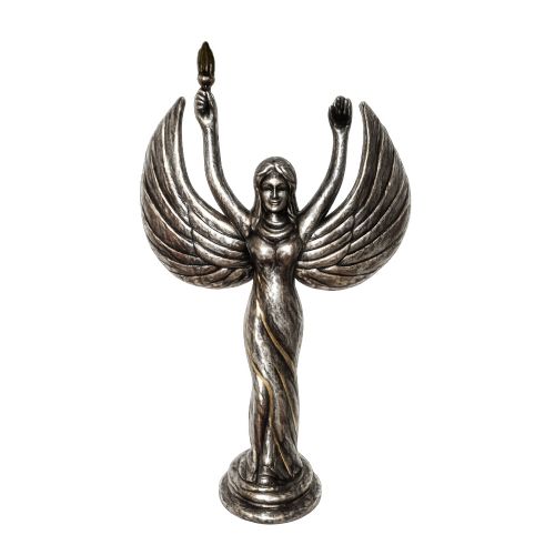 5 3/4" Victory Female Antique Silver Trophy Figure