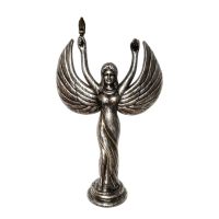 5 3/4" Victory Female Antique Silver Trophy Figure