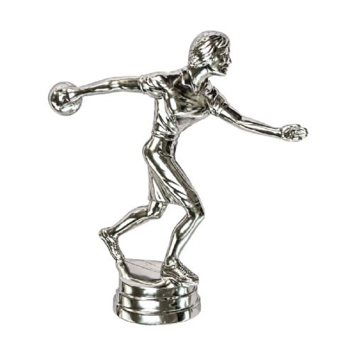 Silver 4 1/2" Female Bowling Trophy Figure