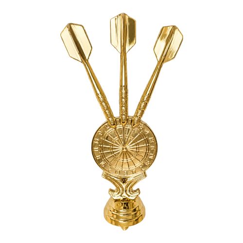 Gold 6" Triple Dart & Board Trophy Figure