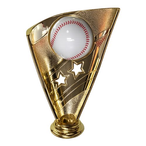 5" Gold 3D Baseball Trophy Figure