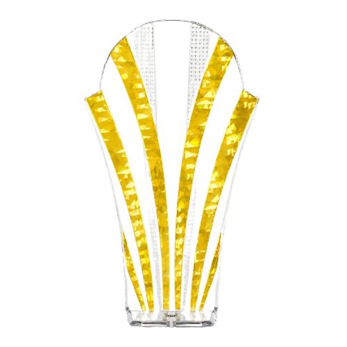 7 1/4" Clear Gold Holographic Trophy Backdrop