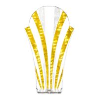 7 1/4" Clear Gold Holographic Trophy Backdrop