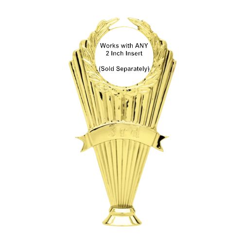 7 1/4" 3rd Place 2" Insert Holder Trophy Figure #2
