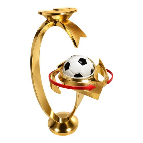 Gold 7" Spinning Soccer Trophy Riser #2