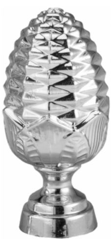 2 1/4" Silver Pinecone Trophy Trim Piece