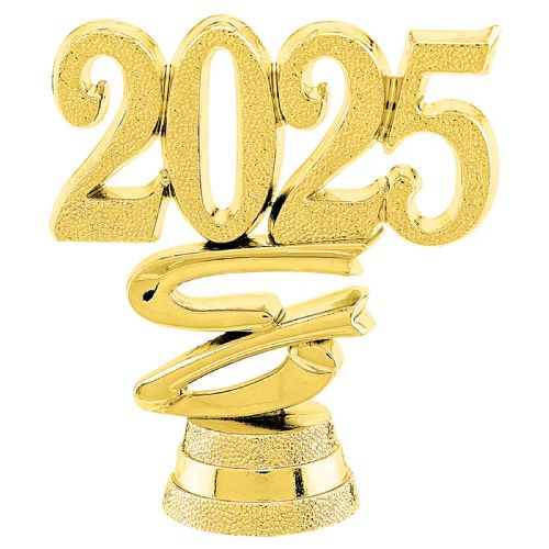 2" "2025" Year Date Ribbon Trim Piece