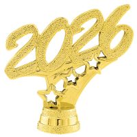 2 1/4" Gold "2026" 3-Star Year Date Trophy Trim Piece