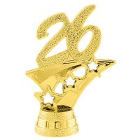 2 1/4" Gold "26" 3-Star Year Date Trophy Trim