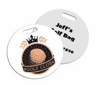 Custom 3 1/2" Round Double Sided Aluminum Bag Tag