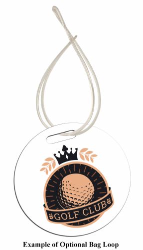 Custom 3 1/2" Round Double Sided Aluminum Bag Tag #2