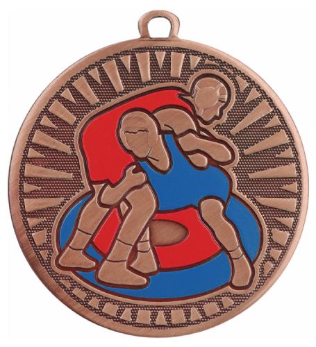 2 3/8" Wrestling Male Velocity Series Award Medal #4