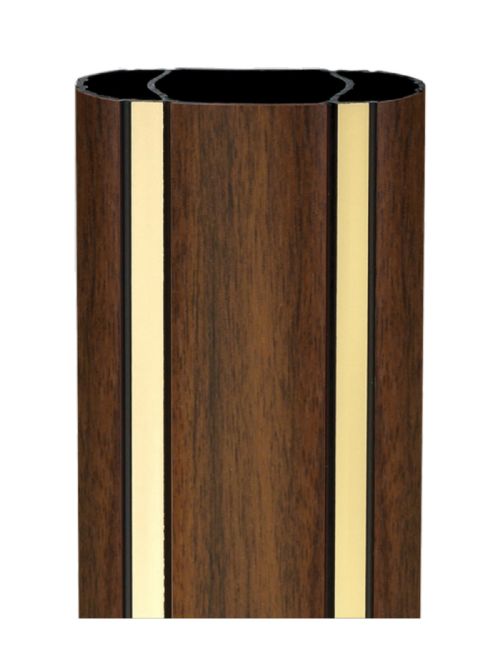 Rectangular (Rounded Corners) Walnut Finish Graphic Trophy Column - Cut to Length #2