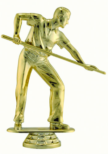 5 3/8" Pool Shooter Male Gold Trophy Figure
