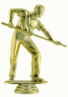 5 3/8" Pool Shooter Male Gold Trophy Figure