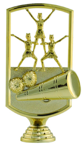 Gold 5 3/4" Cheerleader Scene Trophy Figure