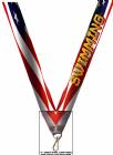 7/8" x 32" USA Graphic Swimming Neck Ribbon w/ Snap Clip