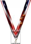 1 1/2" x 32" USA Graphic Basketball Image Wide Neck Ribbon w/ Snap Clip