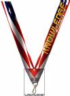 1 1/2" x 32" USA Graphic Knowledge Wide Neck Ribbon w/ Snap Clip