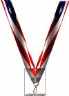 1 1/2" x 32" USA Graphic American Flag Wide Neck Ribbon w/ Snap Clip