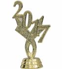 3 1/4" Gold "2017" Year Date Trophy Trim Piece