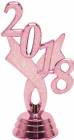 3 1/4" Pink "2018" Year Date Trophy Trim Piece