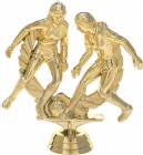 4 3/4" Soccer Double Action Female Gold Trophy Figure