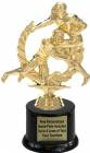 6 3/4" Football Action Male Trophy Kit with Pedestal Base