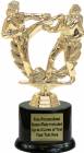 7" Karate Double Action Female Trophy Kit with Pedestal Base