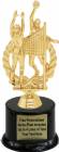 6 3/4" Double Volleyball Male Trophy Kit with Pedestal Base