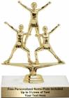 6 1/2" Triple Action Cheerleader Female Trophy Kit