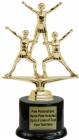 6 3/4" Triple Action Cheerleader Female Trophy Kit with Pedestal Base