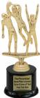 6 3/4" Triple Action Football Male Trophy Kit with Pedestal Base