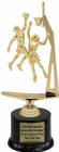 10 3/8" Double Action Basketball Female Trophy Kit w/ Pedestal Base