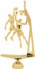 8 3/8" Double Action With Basketball Male Trophy Figure Gold