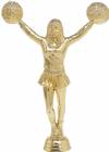 8 1/2" Cheerleader Female Trophy Figure Gold