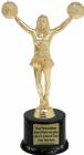 10 1/2" Cheerleader Female Trophy Kit with Pedestal Base