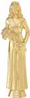 8 1/2" Beauty Queen Trophy Figure Gold