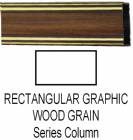 Rectangular Walnut Finish Graphic Trophy Column Full 45" stick