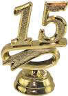 2 1/4" Gold "15" Year Date Trophy Trim Piece