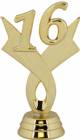 3 1/4" Gold "16" Year Date Trophy Trim Piece