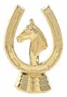 Gold 2 1/2" Horseshoe & Head Trophy Trim Piece