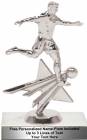 6 3/4" Silver Soccer Male Star Series Trophy Kit