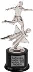 8" Silver Soccer Male Star Series Trophy Kit with Pedestal Base