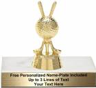 3 3/4" Golf Ball & Clubs Trophy Kit